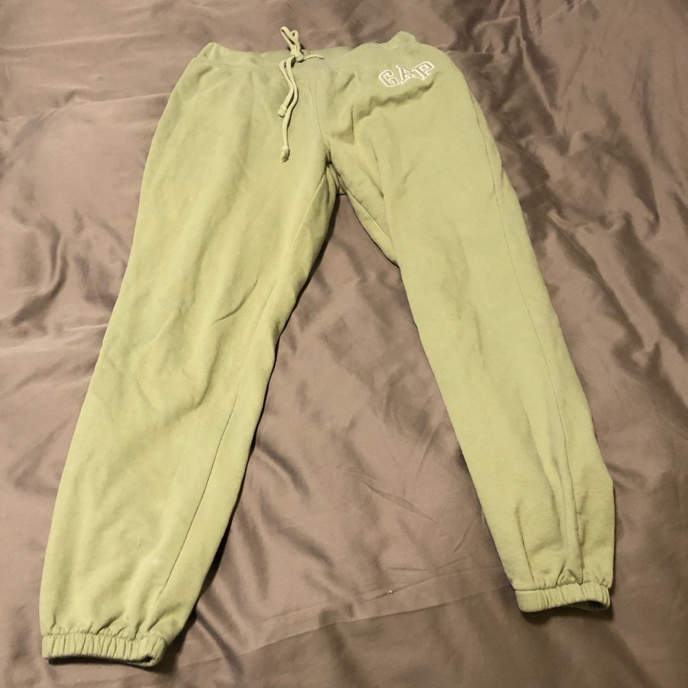 GAP mint Green Fleece Joggers with Drawstring